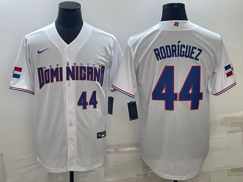 Men 2023 World Cub #44 Rodricuez White Nike MLB Jersey